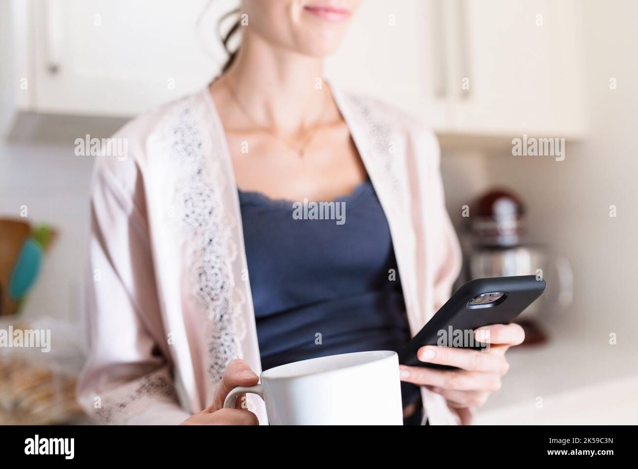 Phone Home Happy Woman Online Chat Communication Texting Social Media Stock  Photo by ©PeopleImages.com 673997014