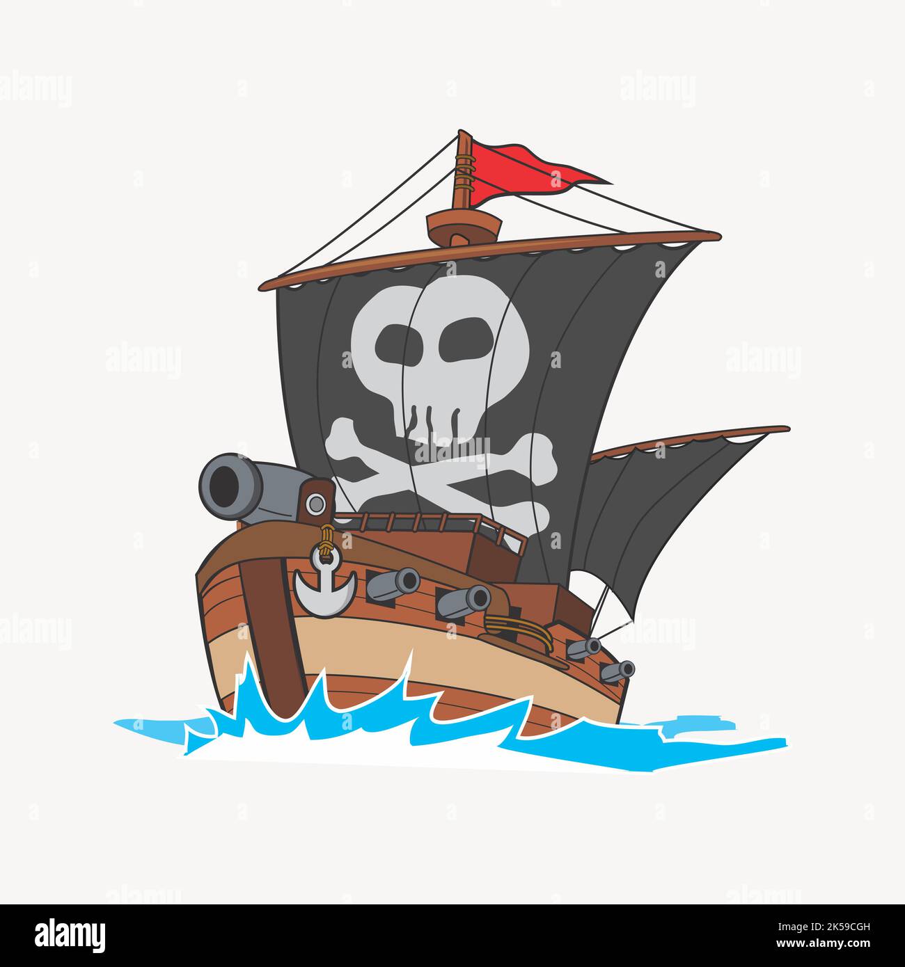 Клипарт пиратский корабль на прозрачном фоне