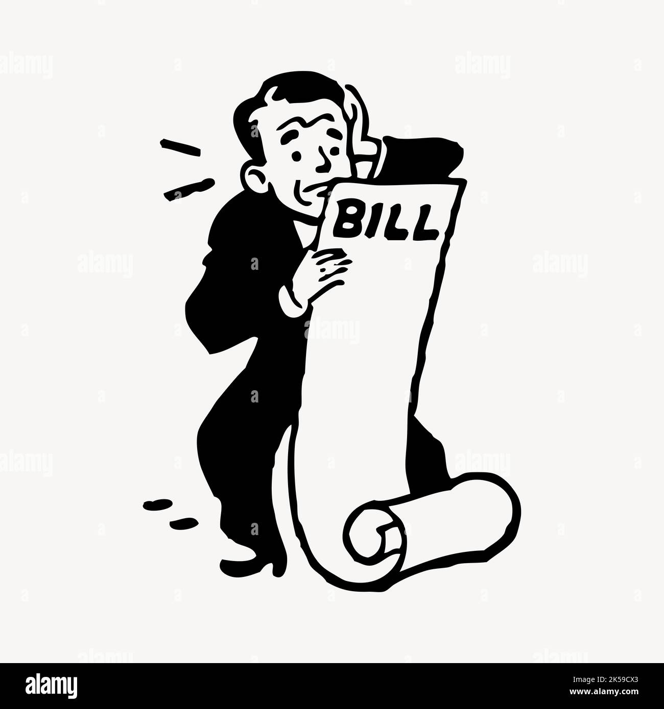 Businessman holding bill clipart Stock Vector Images - Alamy