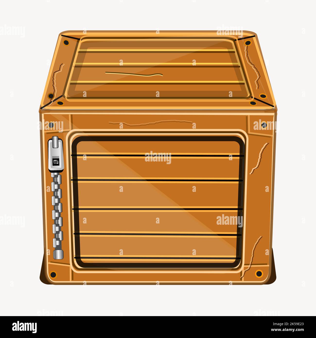 Wooden box clipart, object illustration vector Stock Vector Image & Art