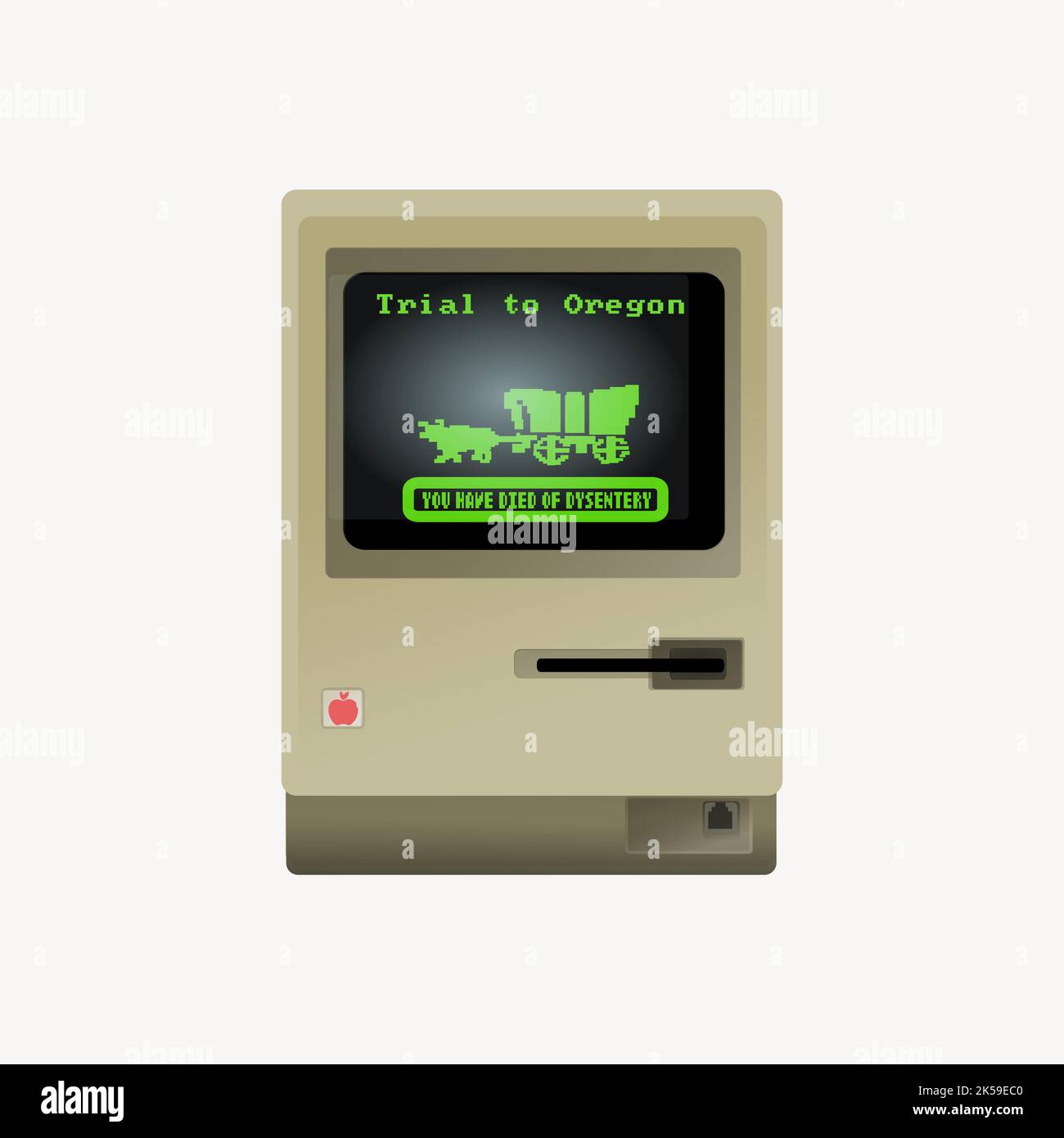 Retro computer screen sticker, digital device illustration vector Stock ...