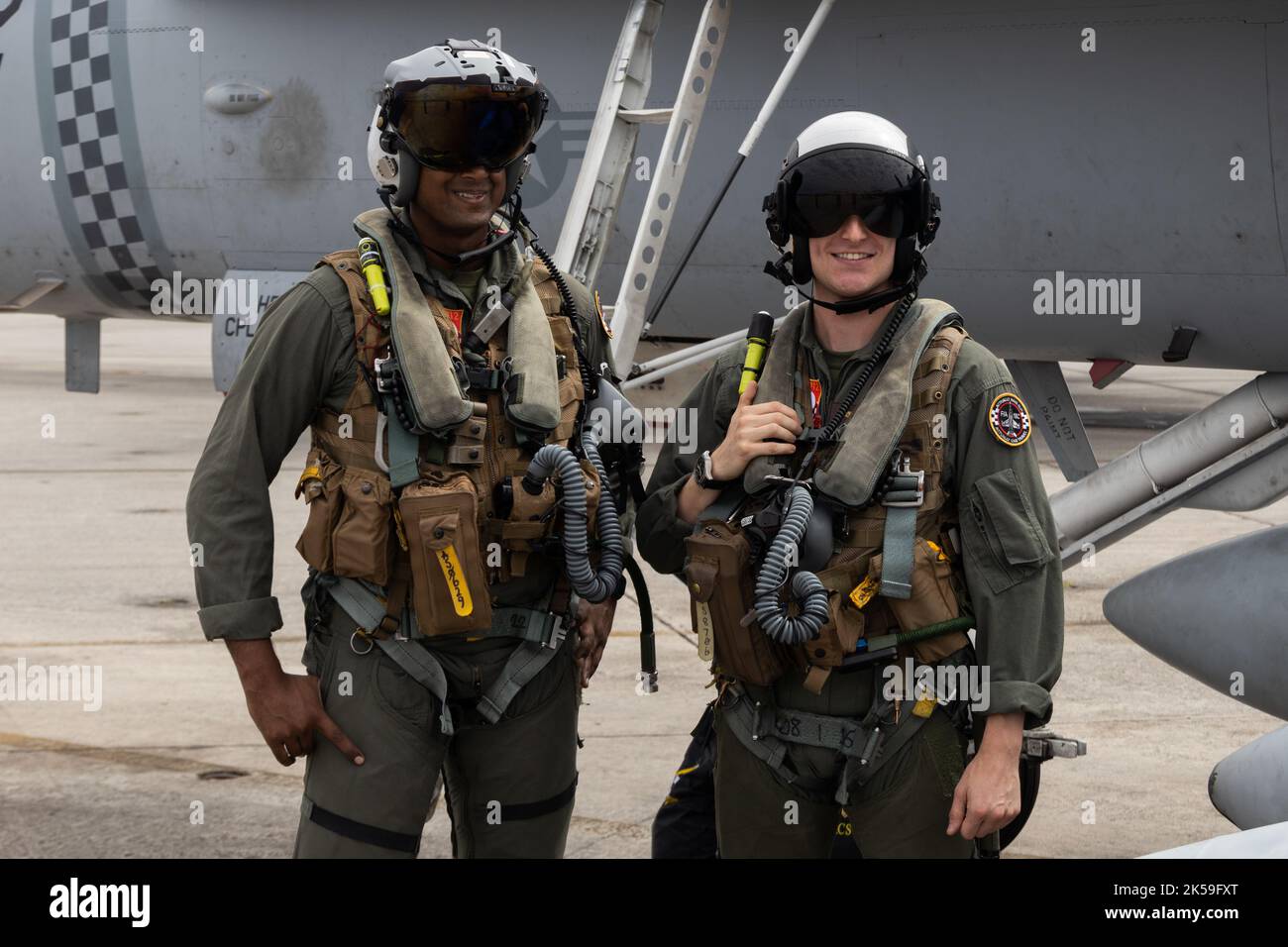 U.S. Marine Corps pilots with Marine Fighter Attack Squadron (VMFA) 312