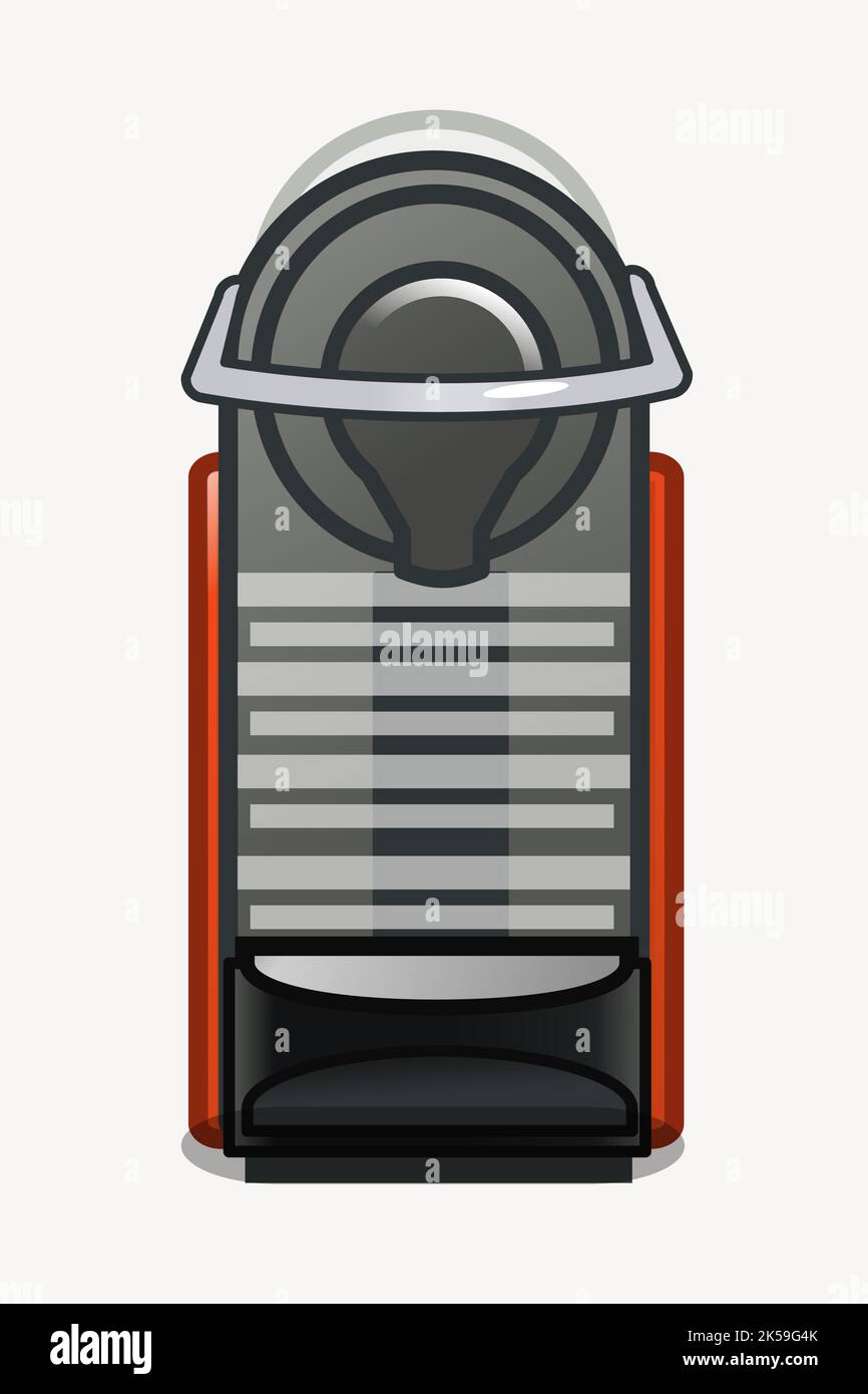 Espresso machine clipart, object illustration vector Stock Vector Image
