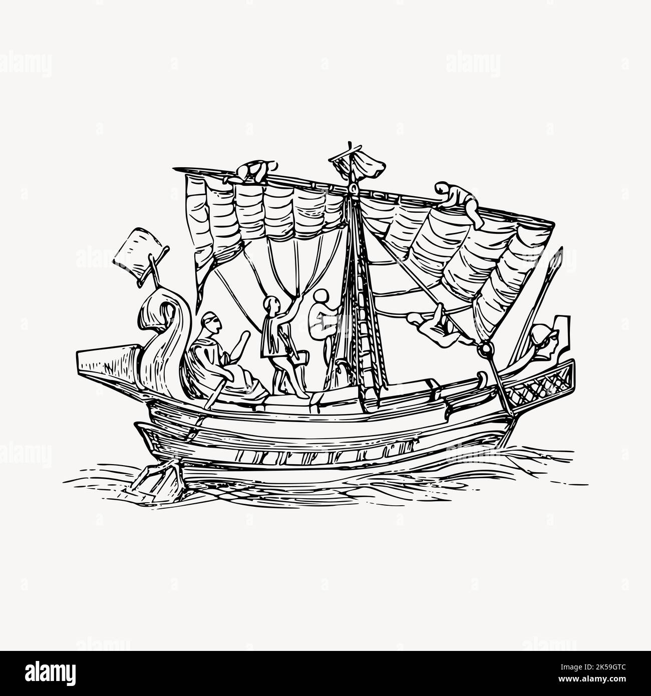 Sailing ship illustration clipart vector Stock Vector Image & Art - Alamy