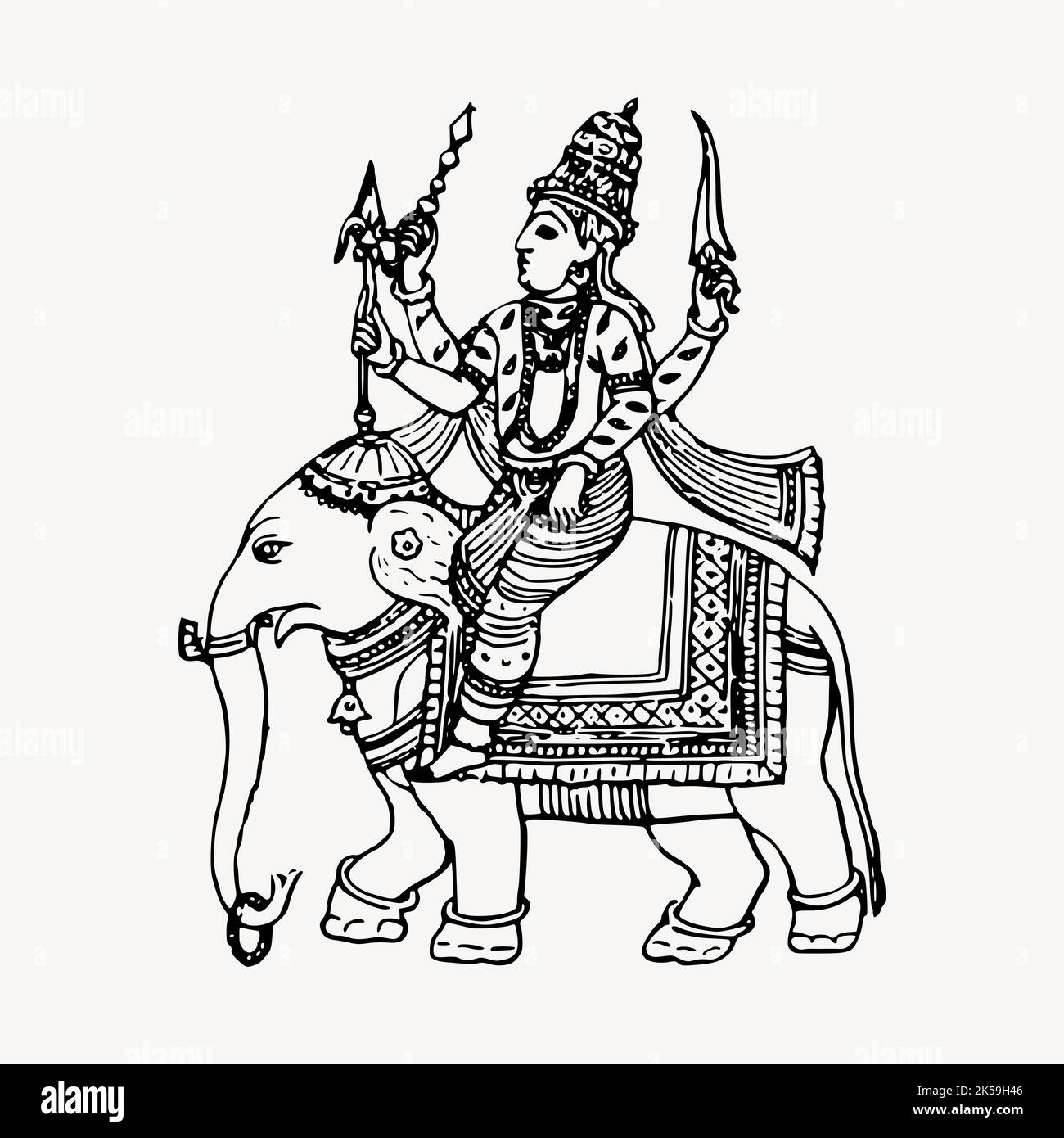 Hindu god illustration clipart vector Stock Vector Image & Art Alamy