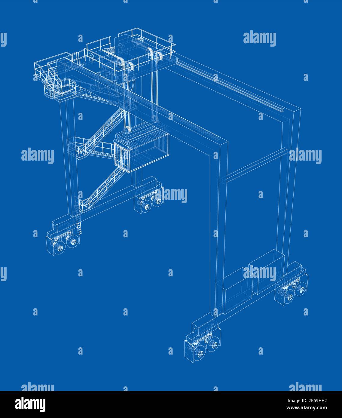 Ship crane in port Stock Vector Images - Alamy
