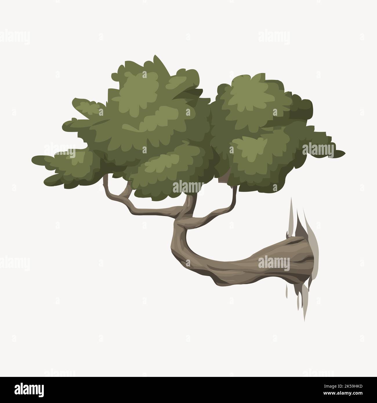 Bonsai tree clipart, Japanese illustration vector Stock Vector Image