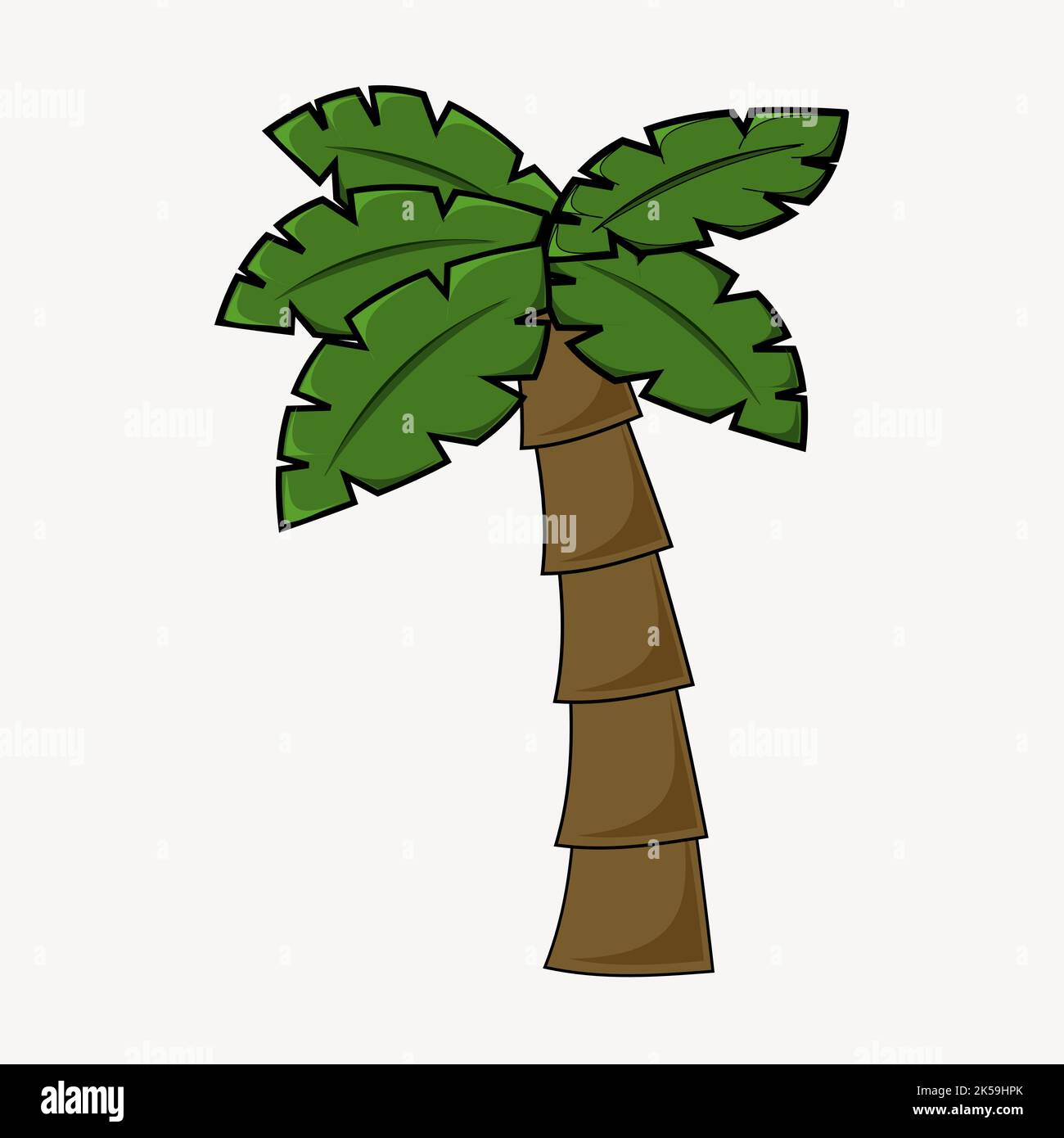 Palm tree clipart, tropical illustration vector Stock Vector Image