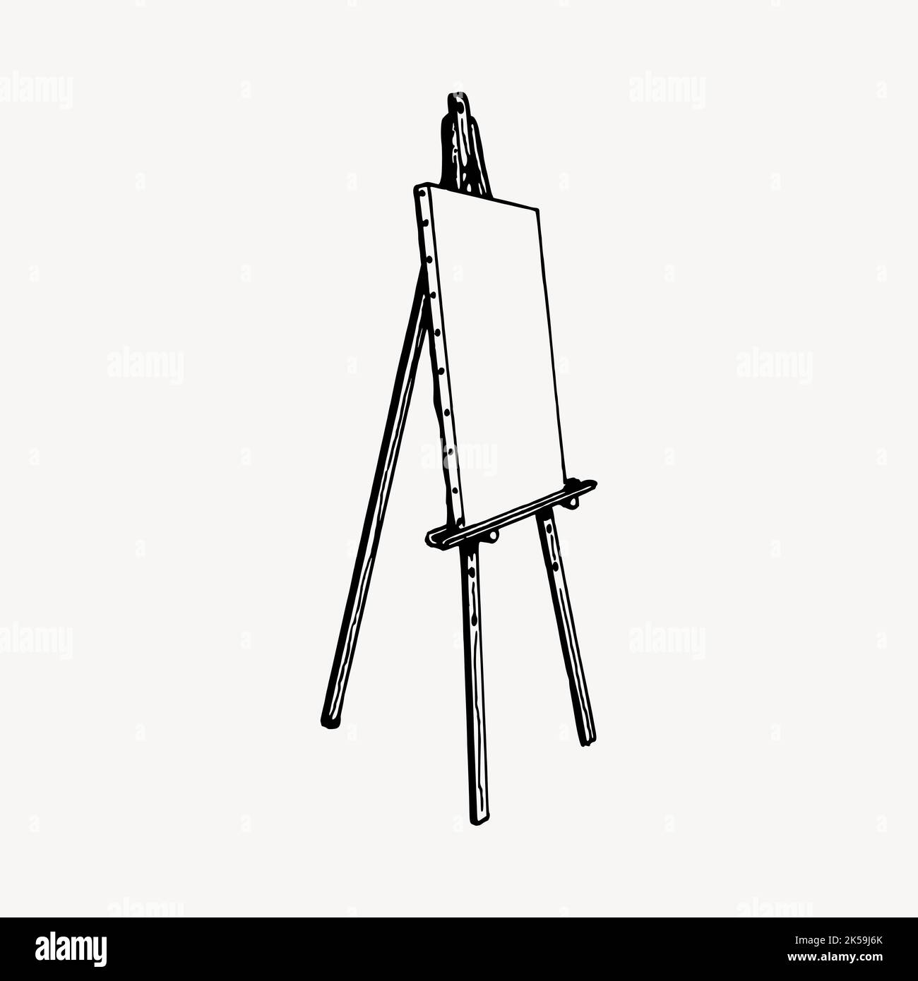 Easel clipart, vintage hand drawn vector Stock Vector Image & Art Alamy