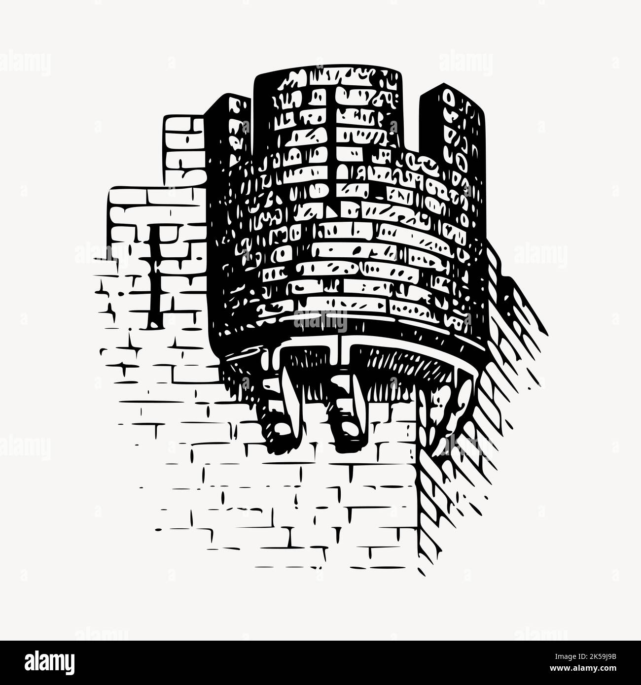 Fort clipart, vintage hand drawn vector Stock Vector Image & Art - Alamy