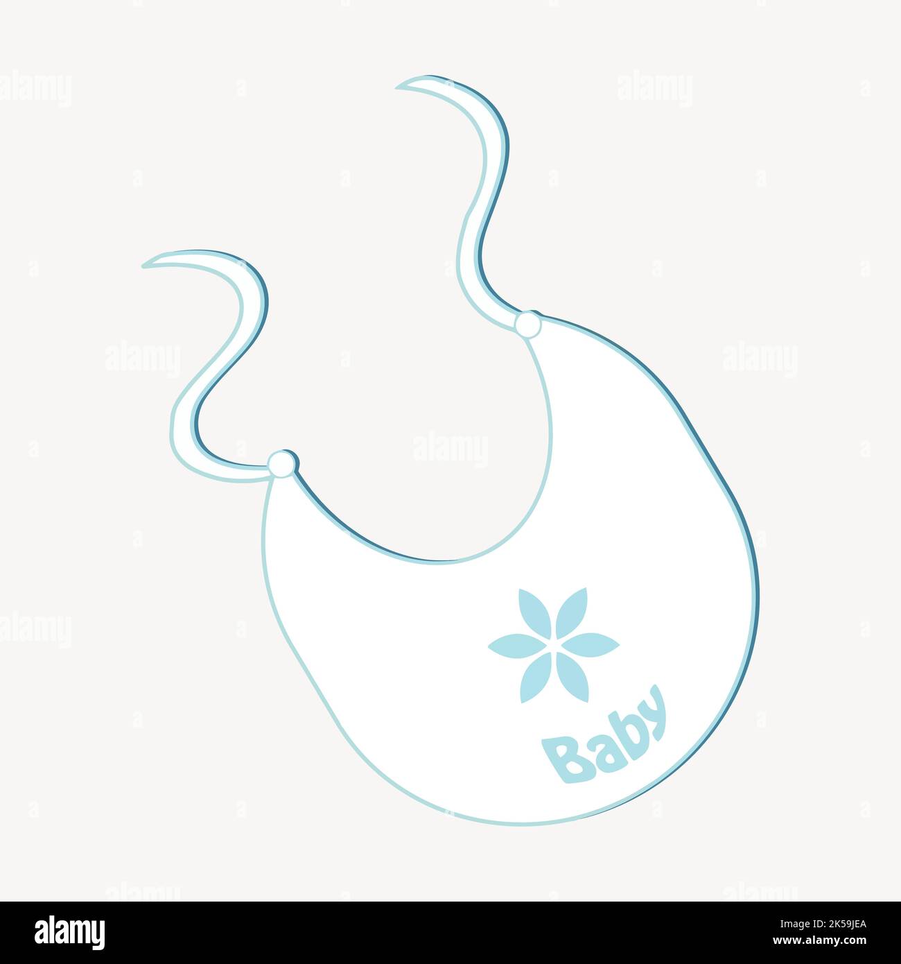 Baby bib clipart, care equipment illustration vector Stock Vector Image