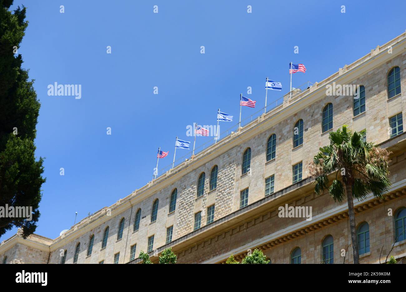 The King David hotel during president Biden visit to Jerusalem in July, 2022. Stock Photo