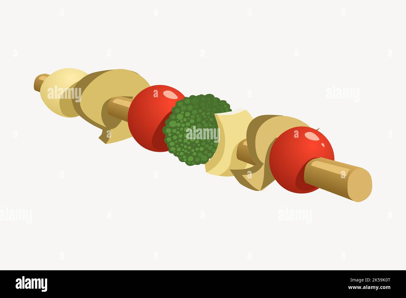 Barbecue stick clipart, food illustration vector Stock Vector Image ...