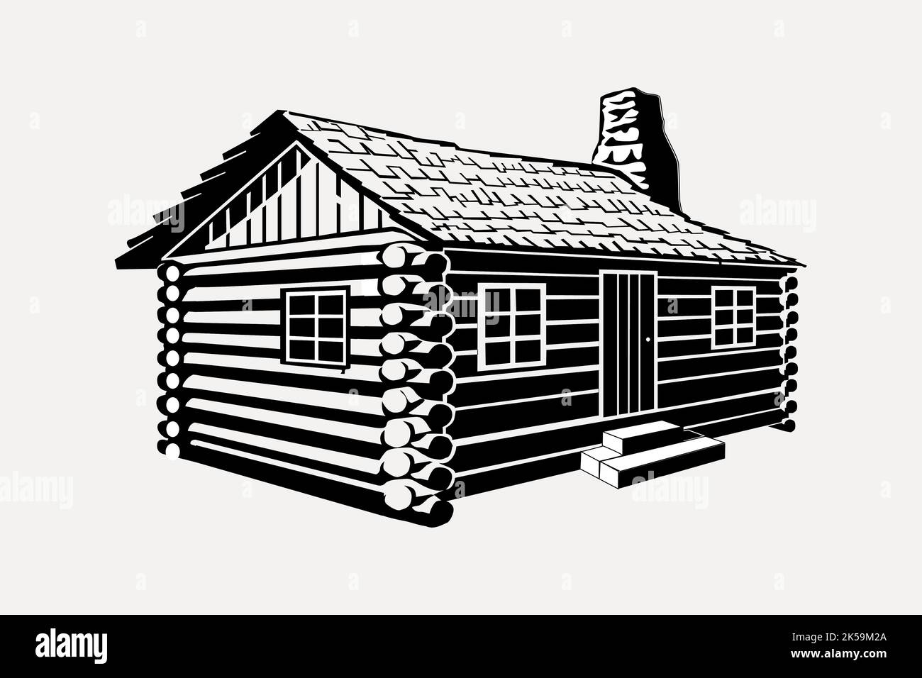 Wooden cabin drawing, vintage architecture illustration vector Stock Vector Image & Art Alamy