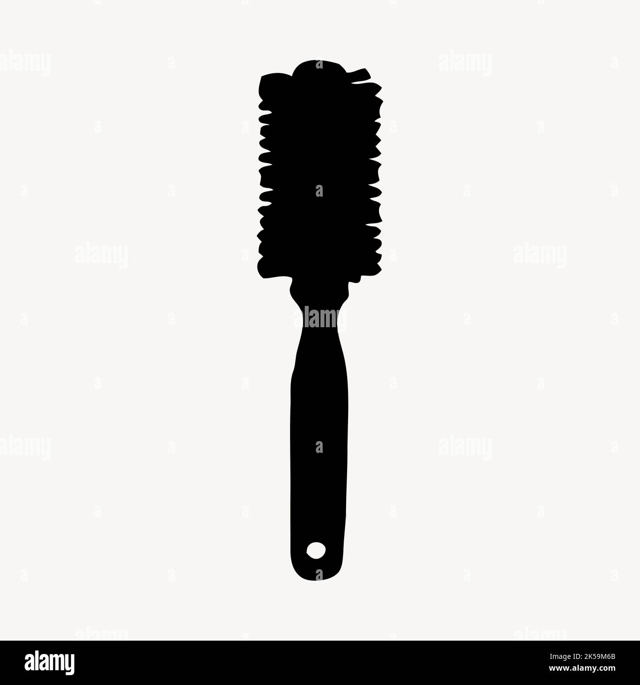 Brush silhouette clipart, salon tool illustration vector Stock Vector