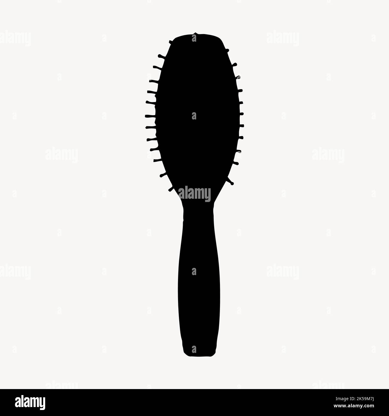 Brush silhouette clipart, salon tool illustration vector Stock Vector