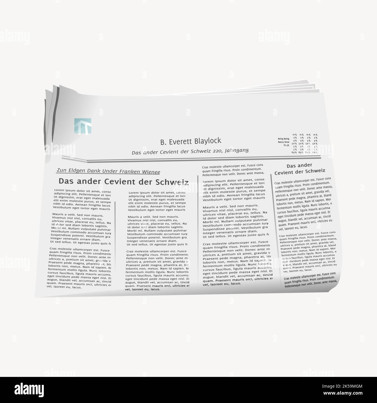 Newspaper clipart, illustration vector Stock Vector Image & Art Alamy
