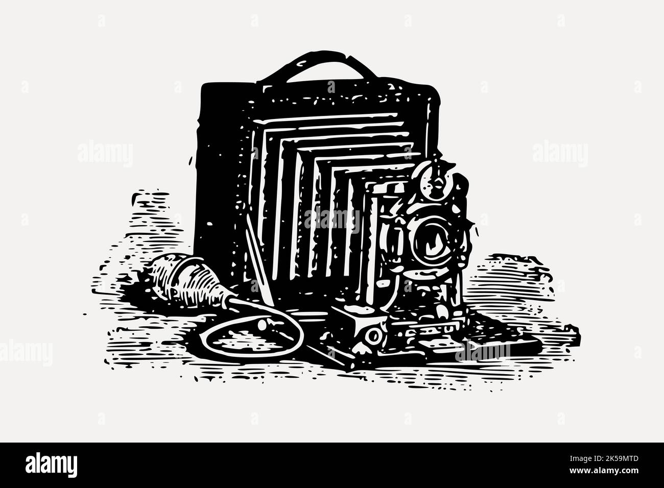 Retro camera drawing, vintage object illustration vector Stock Vector Image & Art Alamy