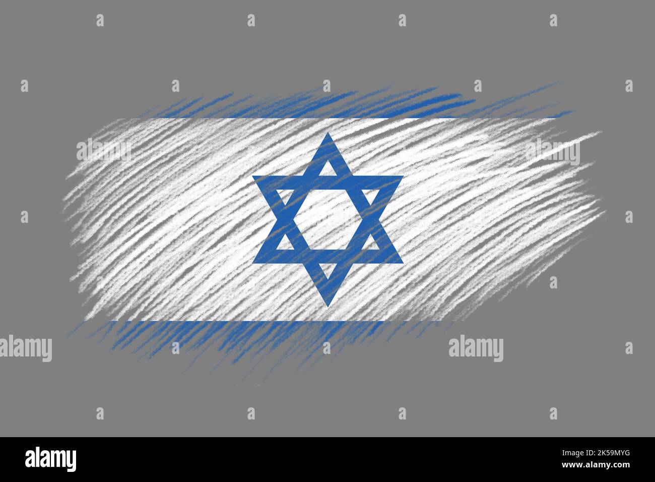 3D Flag of Israel on vintage style brush background Stock Photo - Alamy