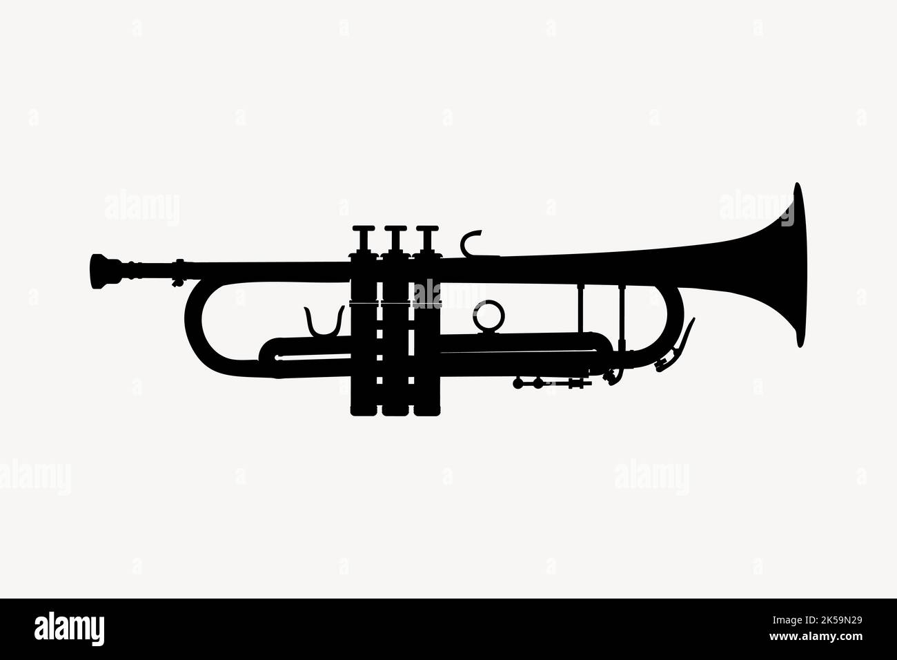 Trumpet clipart, drawing illustration vector Stock Vector Image & Art ...