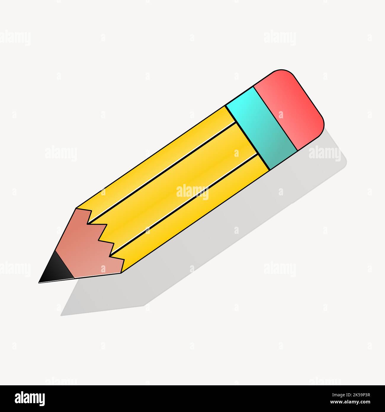 Pencil clipart, stationery illustration vector Stock Vector Image & Art