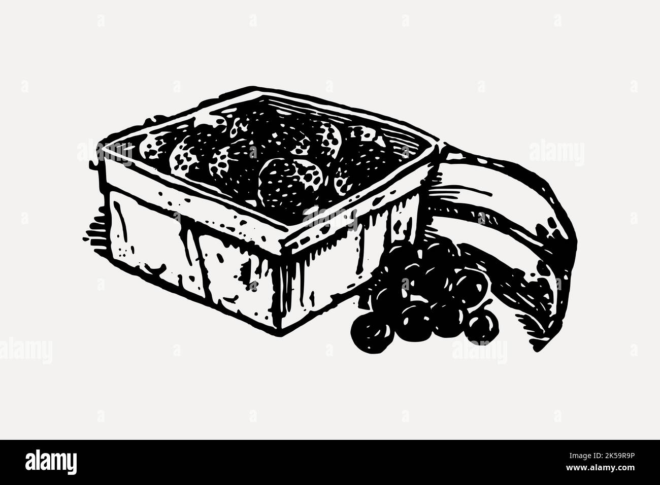 Fruit box clipart, drawing illustration vector Stock Vector Image & Art