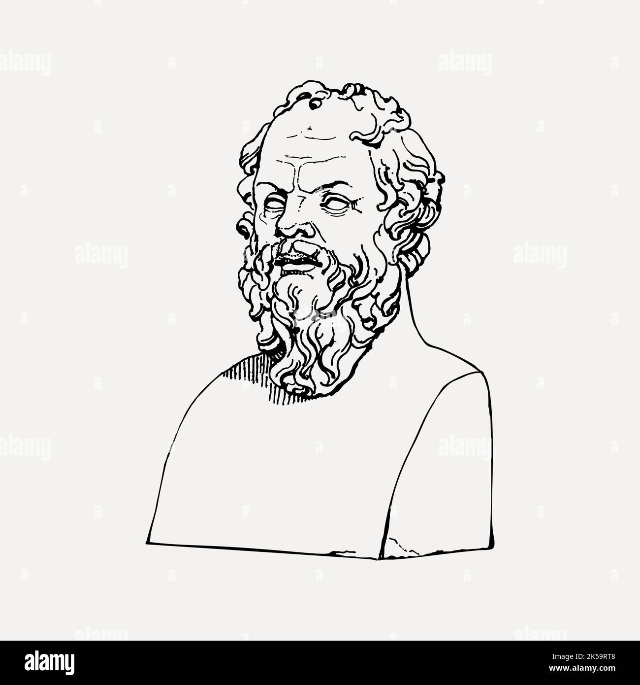 ArtStation - head of Socrates, study, pencil