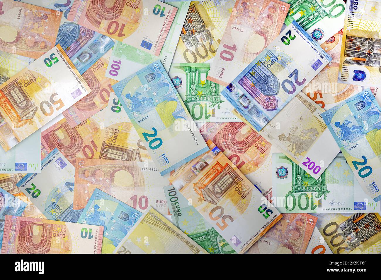 euro notes money background of banknotes European currency backgrounds of euros Stock Photo