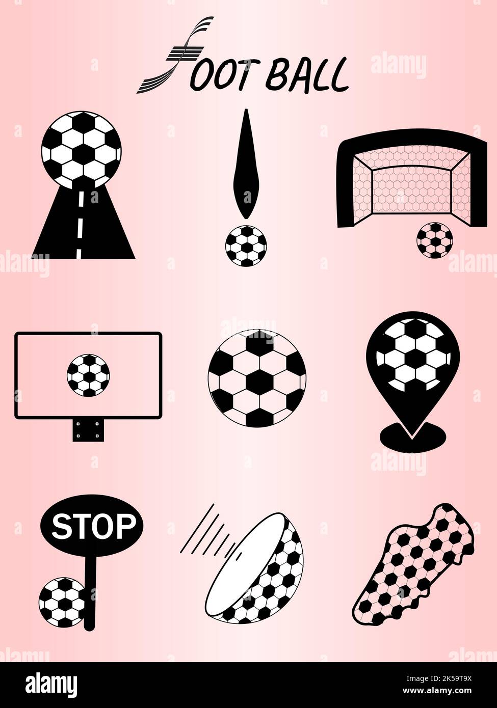 Football Icons, symbols and concept Stock Vector Image & Art Alamy