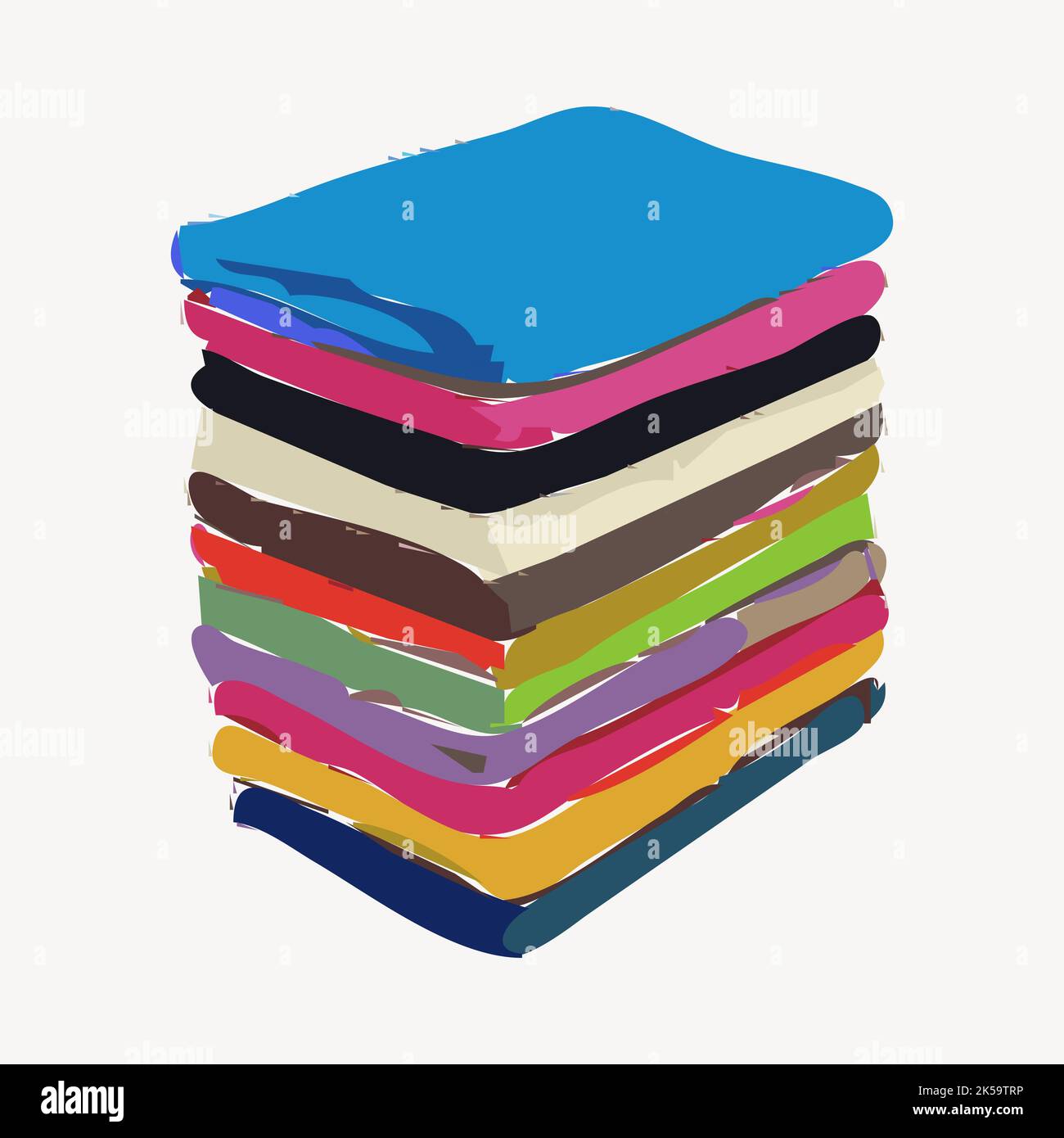 Clothes stack clipart, illustration vector Stock Vector Image & Art Alamy