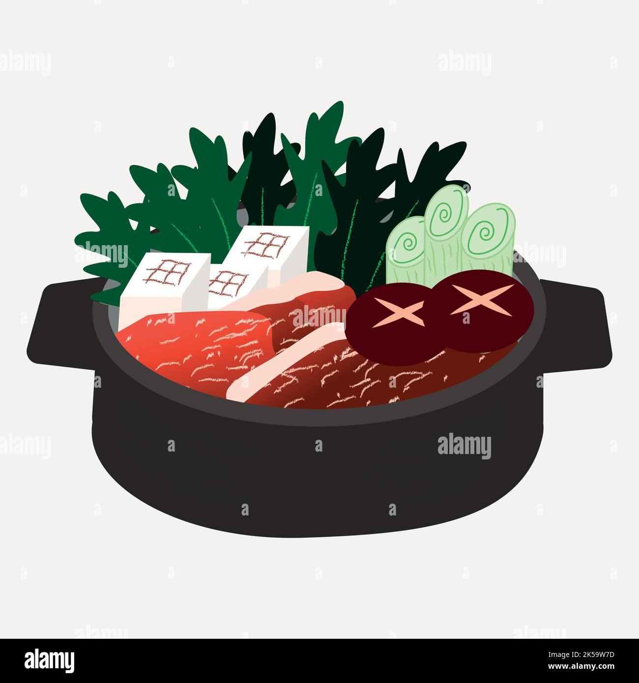 https://c8.alamy.com/comp/2K59W7D/sukiyaki-hot-pot-clipart-japanese-food-illustration-vector-2K59W7D.jpg