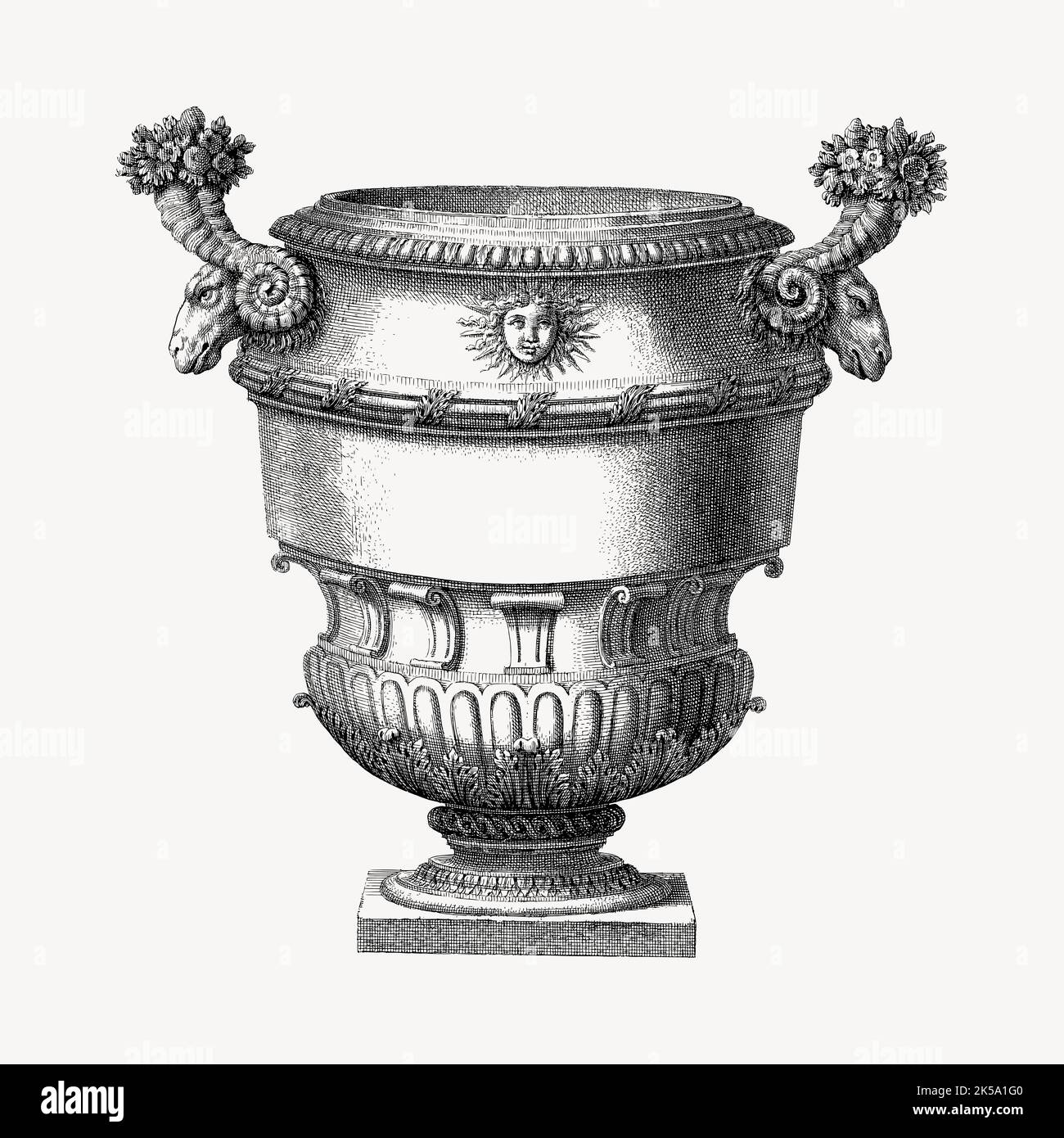 Ornate goblet clipart, vintage hand drawn vector Stock Vector Image