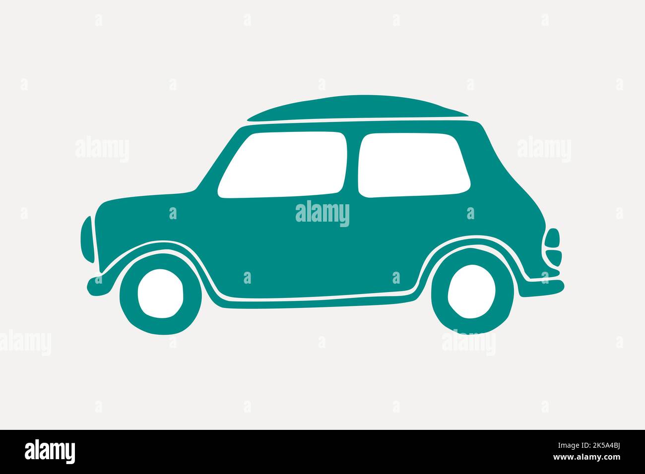 Classic green car clipart, vehicle illustration vector Stock Vector ...