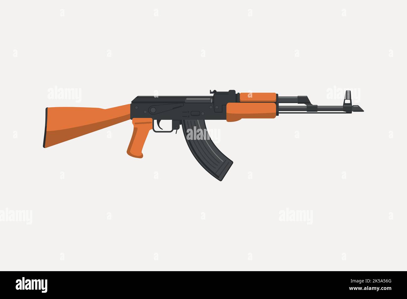 Assault rifle clipart, weapon illustration vector Stock Vector Image