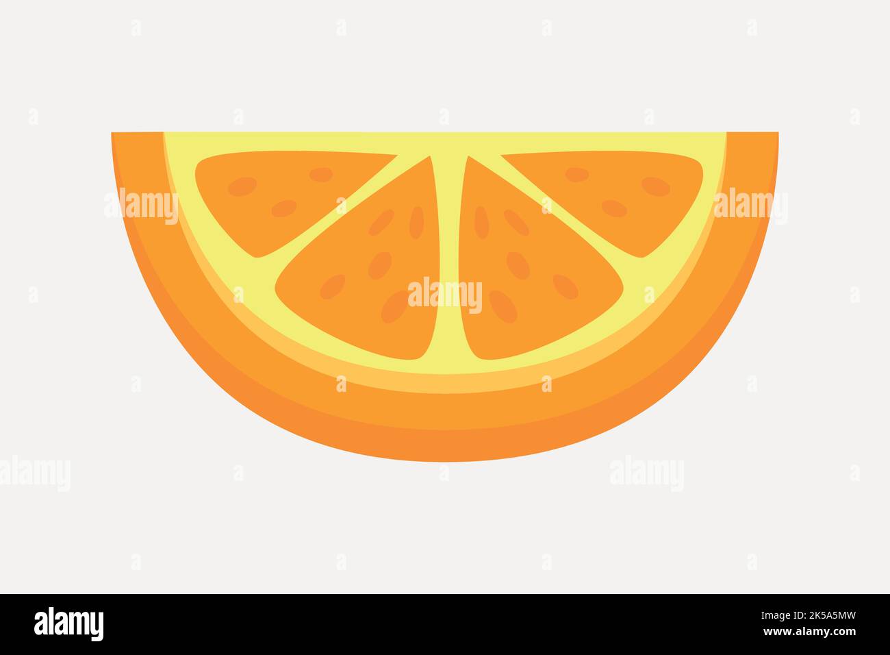 Tangerine slice clipart, food illustration vector Stock Vector Image
