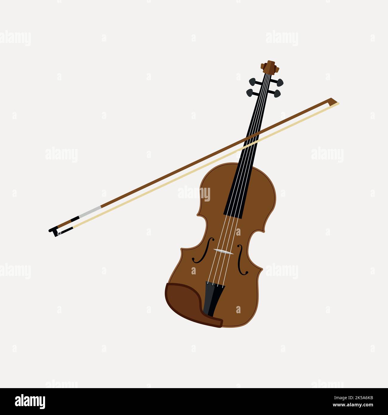 Violin clipart, entertainment illustration vector Stock Vector Image