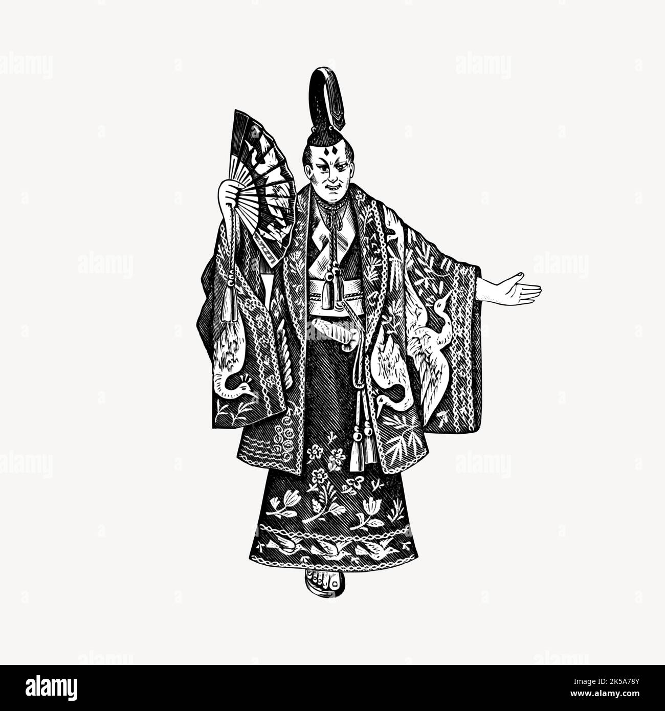 Mikado, Emperor of Japan clipart, vintage hand drawn vector Stock Vector Image & Art Alamy