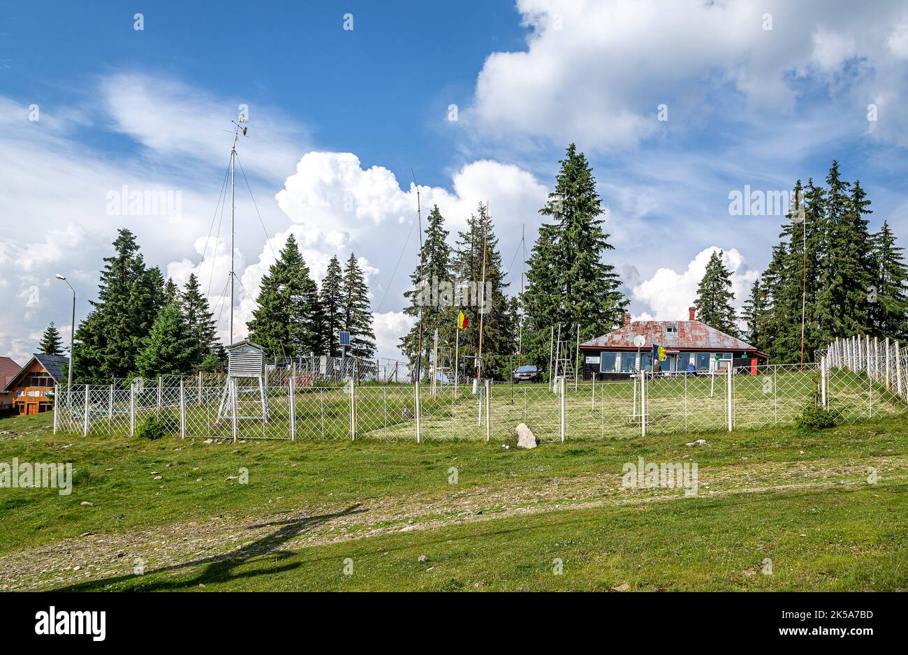 Weather station in the mountain resort Parang Stock Photo
