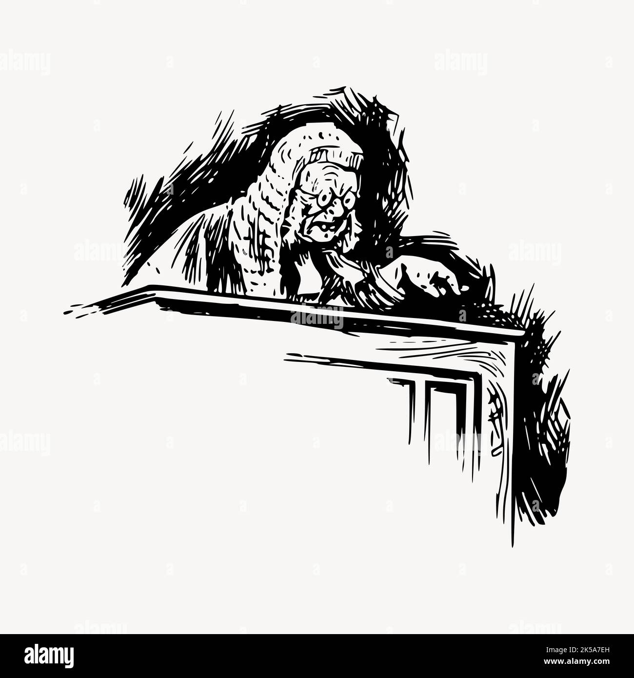 Judge clipart, vintage hand drawn vector Stock Vector Image & Art - Alamy