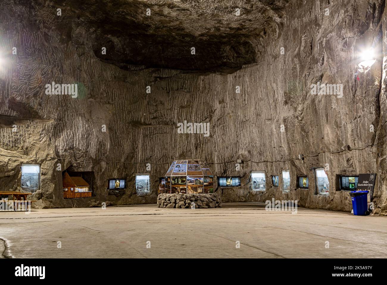 The salt museum inside the Praid salt mine on June 19, 2021 in Praid, Harghita. Stock Photo