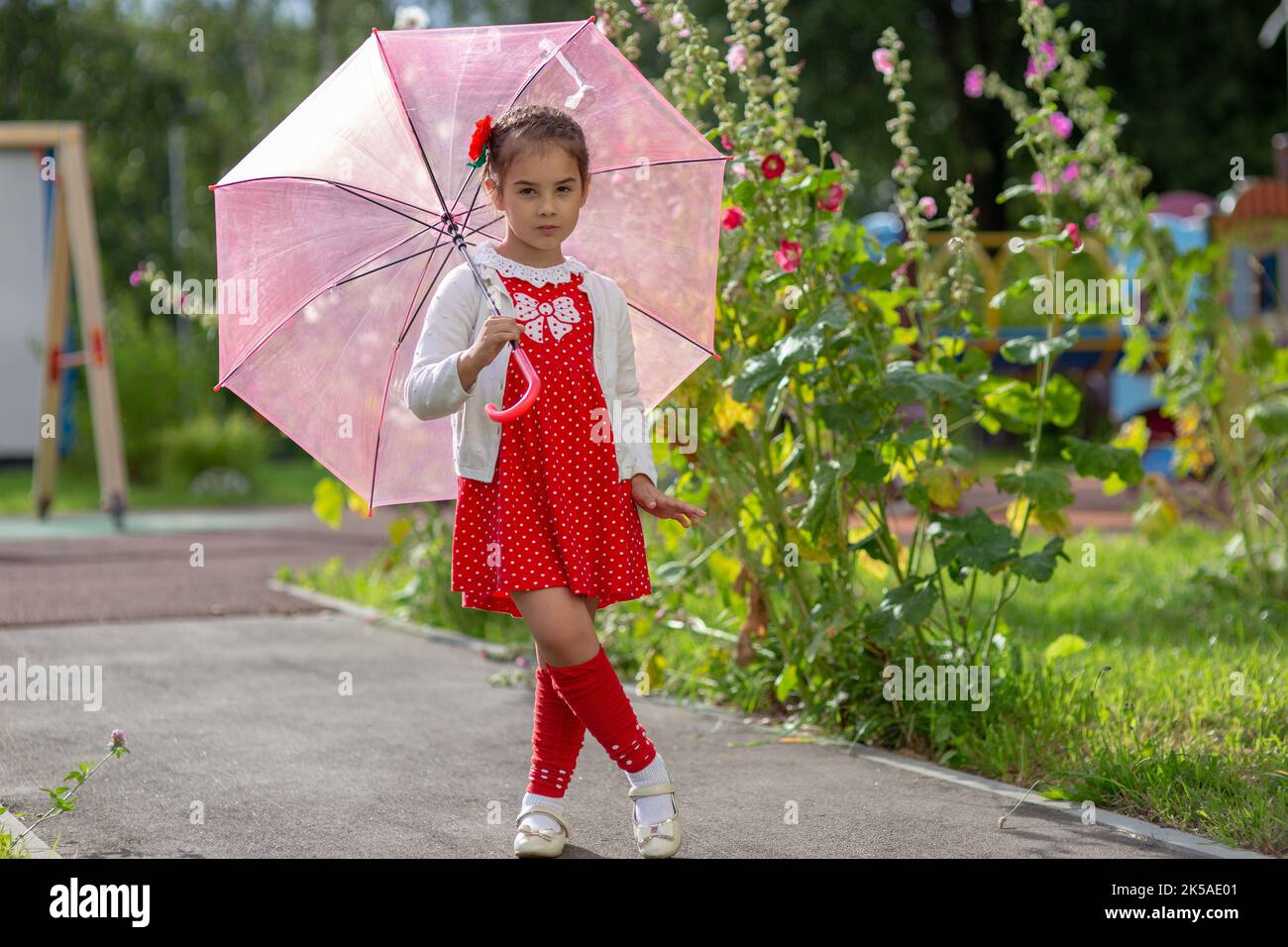 Pink top umbrella dress