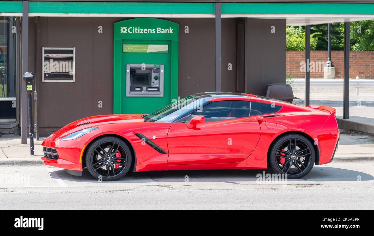 FERNDALE, MI/USA AUGUST 18, 2016 A C7 Chevrolet Corvette car at