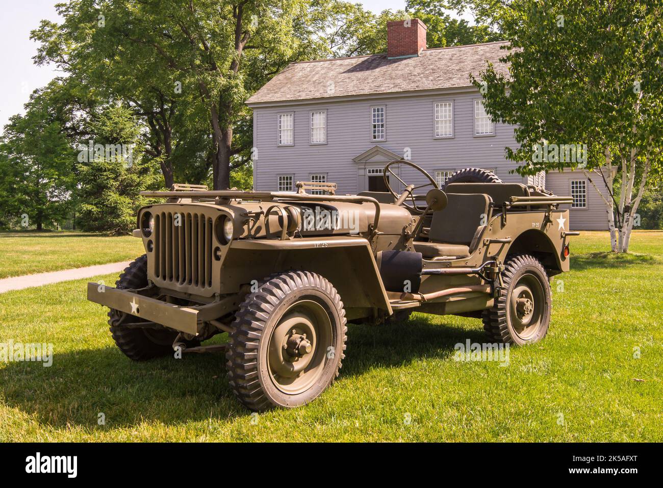 DEARBORN, MI/USA - JUNE 18, 2016: A 1942 Army military Willys MB Jeep