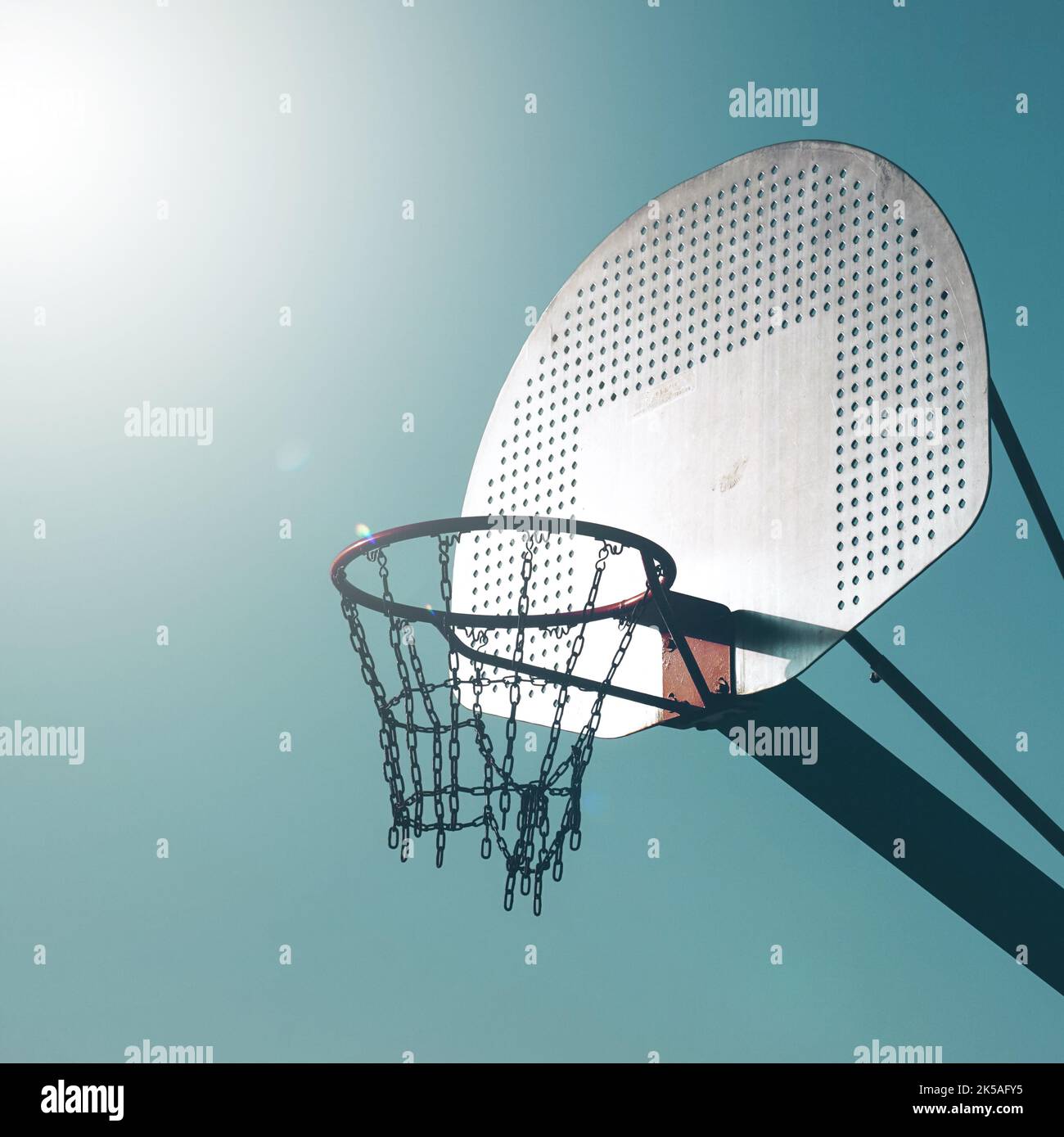 street basketball hoop, sports equipment Stock Photo Alamy