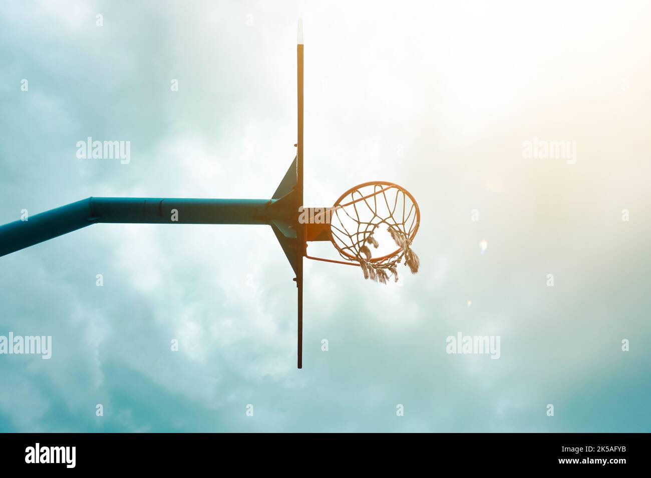 street basketball hoop, sports equipment Stock Photo Alamy