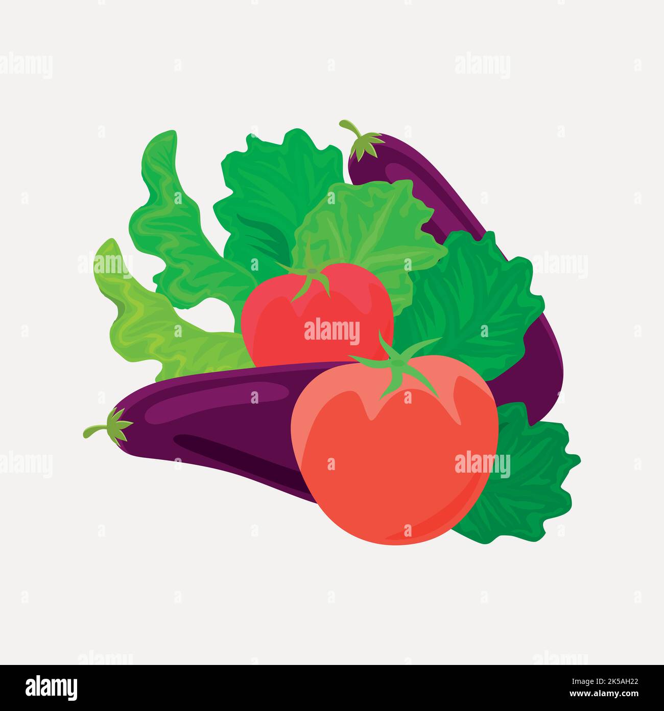 Vegetables collage element, cute illustration vector Stock Vector Image