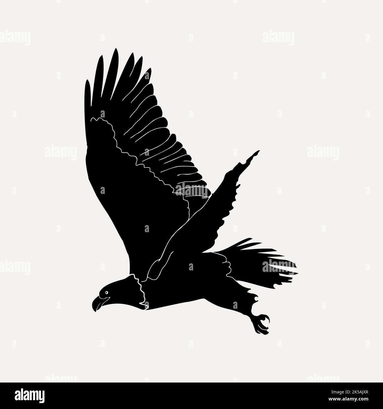 Silhouette eagle clipart, bird illustration vector Stock Vector Image ...
