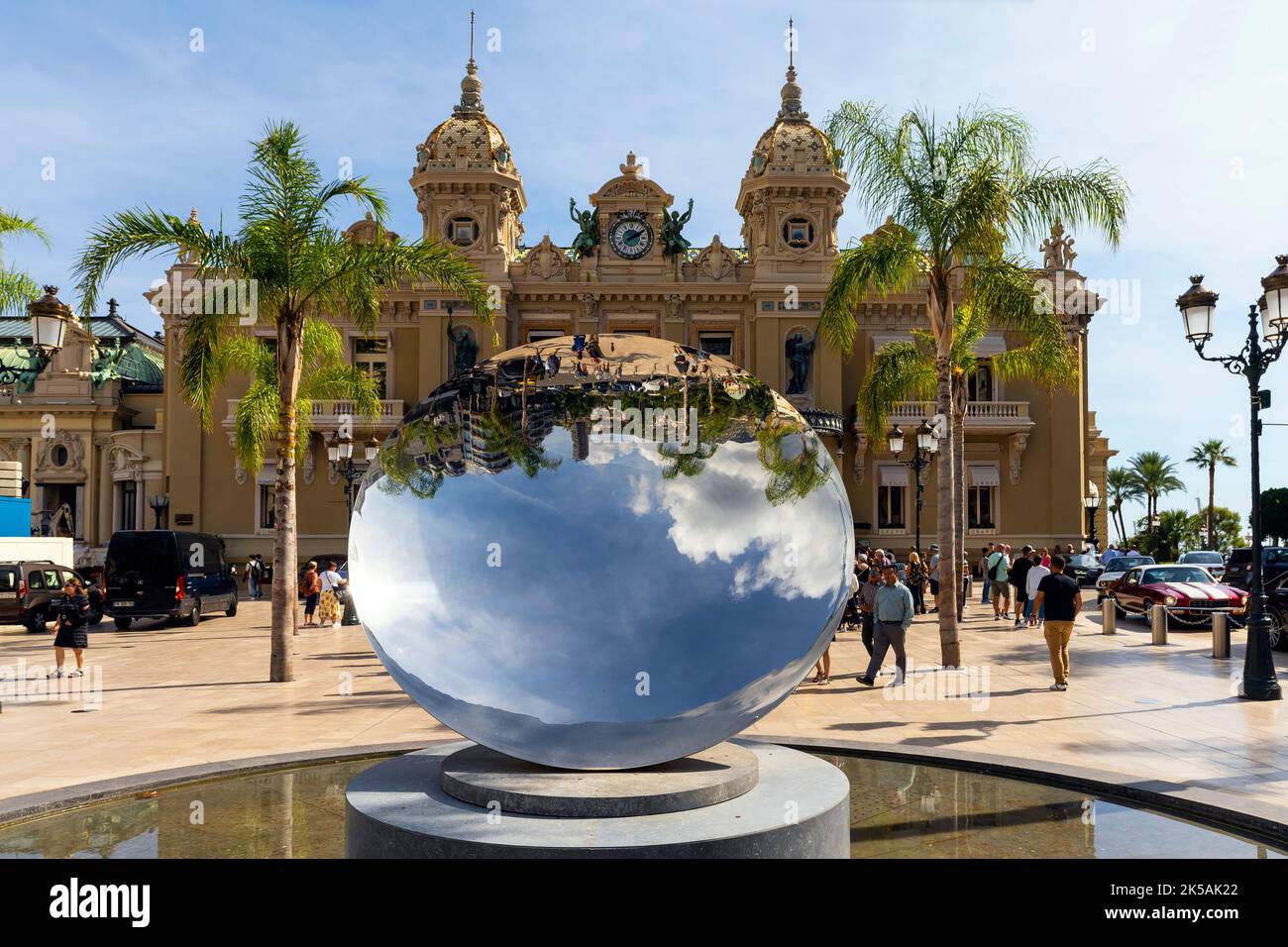 Famous casino building by Golden Square in Monte Carlo, Principality of Monaco. Stock Photo