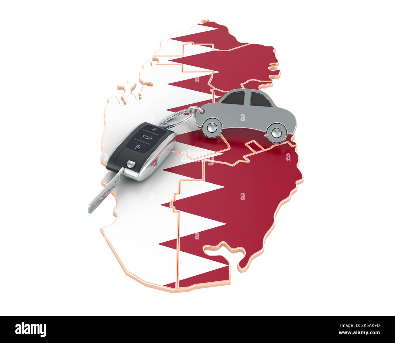 Sale or rent car in Qatar concept, 3D rendering isolated on white background Stock Photo Alamy