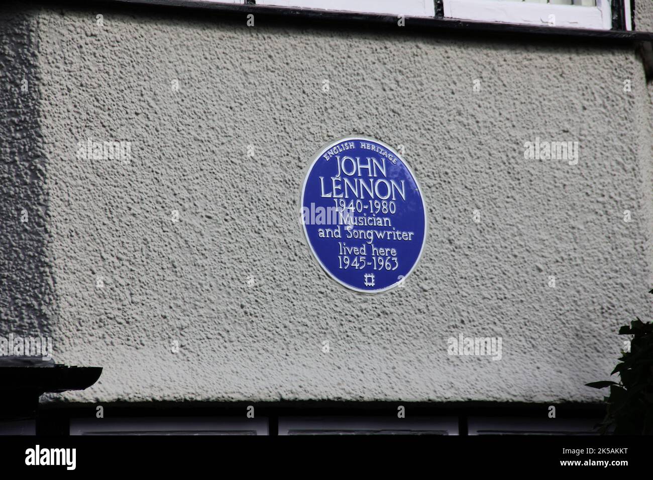 John Lennon's Childhood House in Liverpool Stock Photo